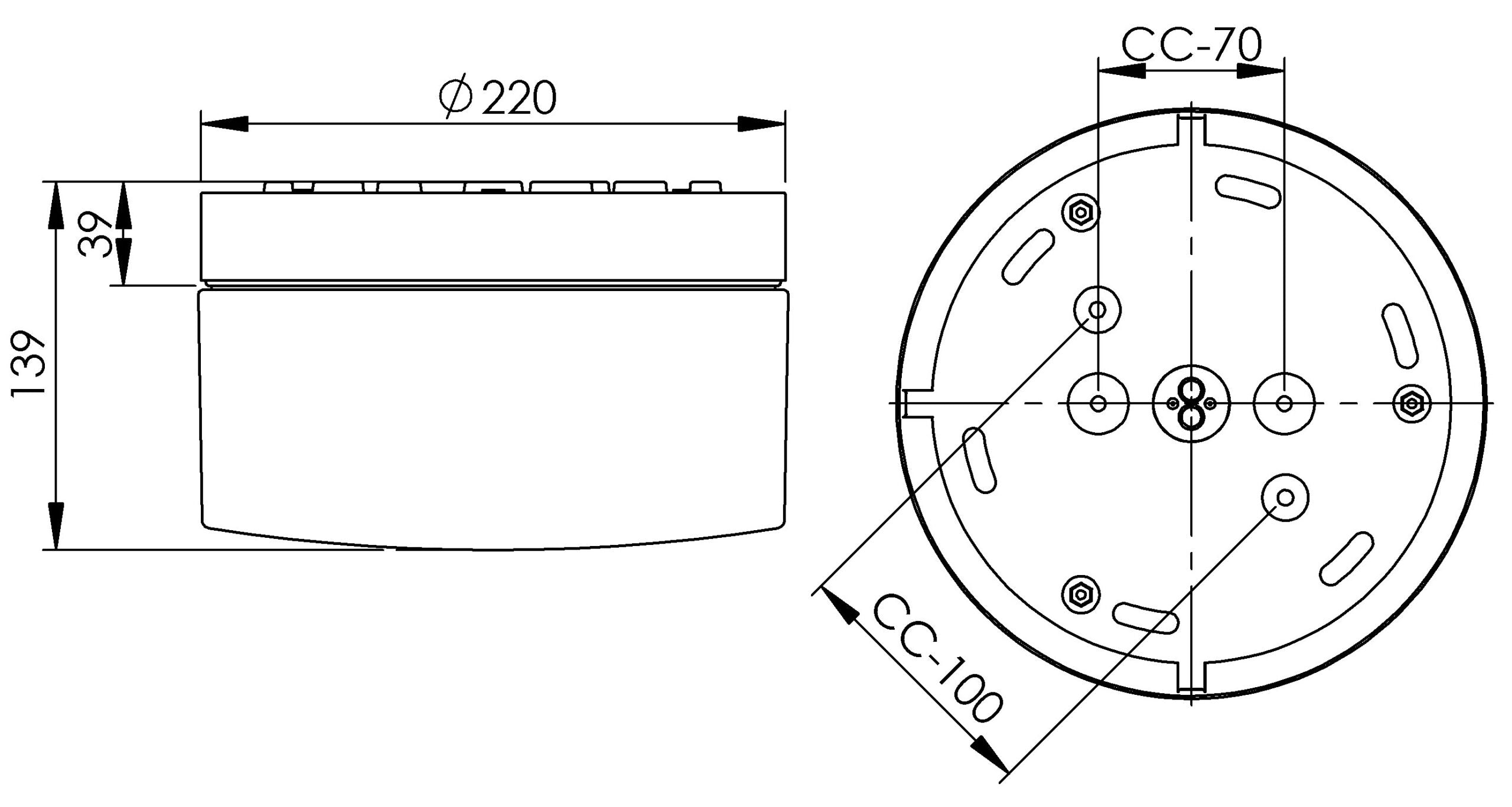 Massplan Opus 220/140 Porzellan Wand-/Deckenleuchte E27 matt opal Ø 184mm IP44 | Ifö Electric