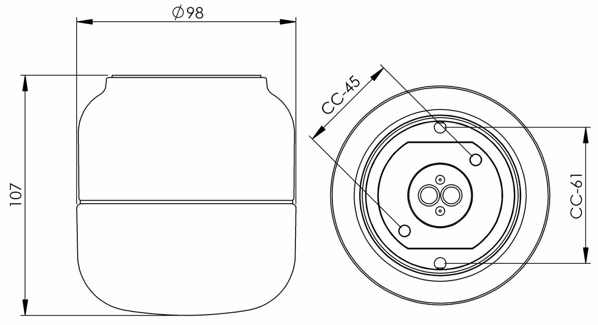 Massplan Ohm 100/110 Led 2700K IP44 Wand- Deckenleuchte | Ifö Electric