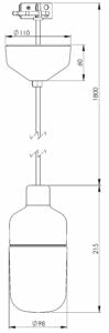 Massplan Ohm Pendelleuchte Porzellan 100/215 Klarglas IP44 | Ifö Electric
