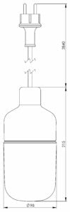 Massplan Ohm Pendelleuchte Porzellan 100/215 Outdoor Klarglas IP44 | Ifö Electric