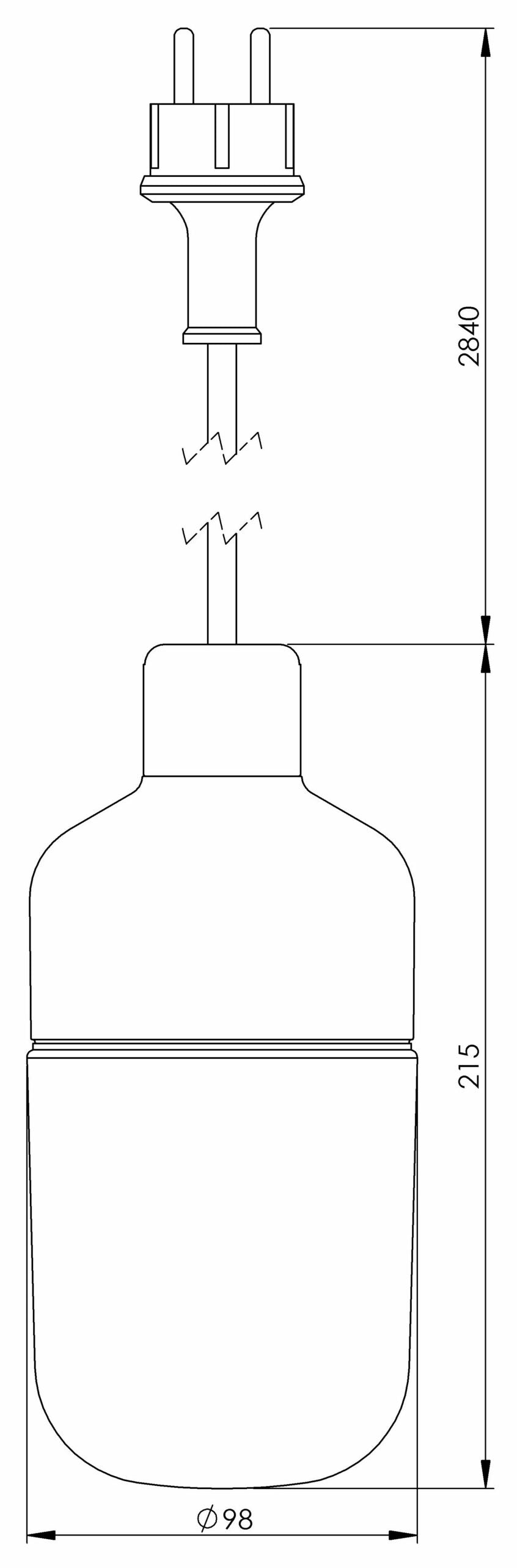 Suspension Ohm porcelaine 100/215 extérieur verre clair IP44 | Ifö Électrique 