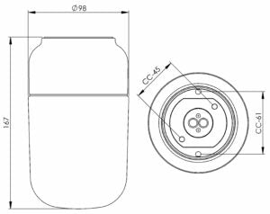 Massplan Ohm 100/170 LED wall/ceiling light 2700K IP44 | Ifö Electric 