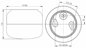 Massplan Ohm 140/115 Wand-/ Deckenleuchte GX53 IP44 | Ifö Electric