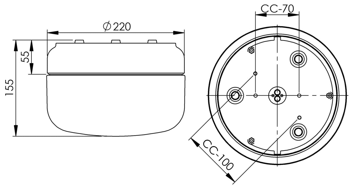 Massplan Ohm 220/155 E27 IP44 | Ifö Electric