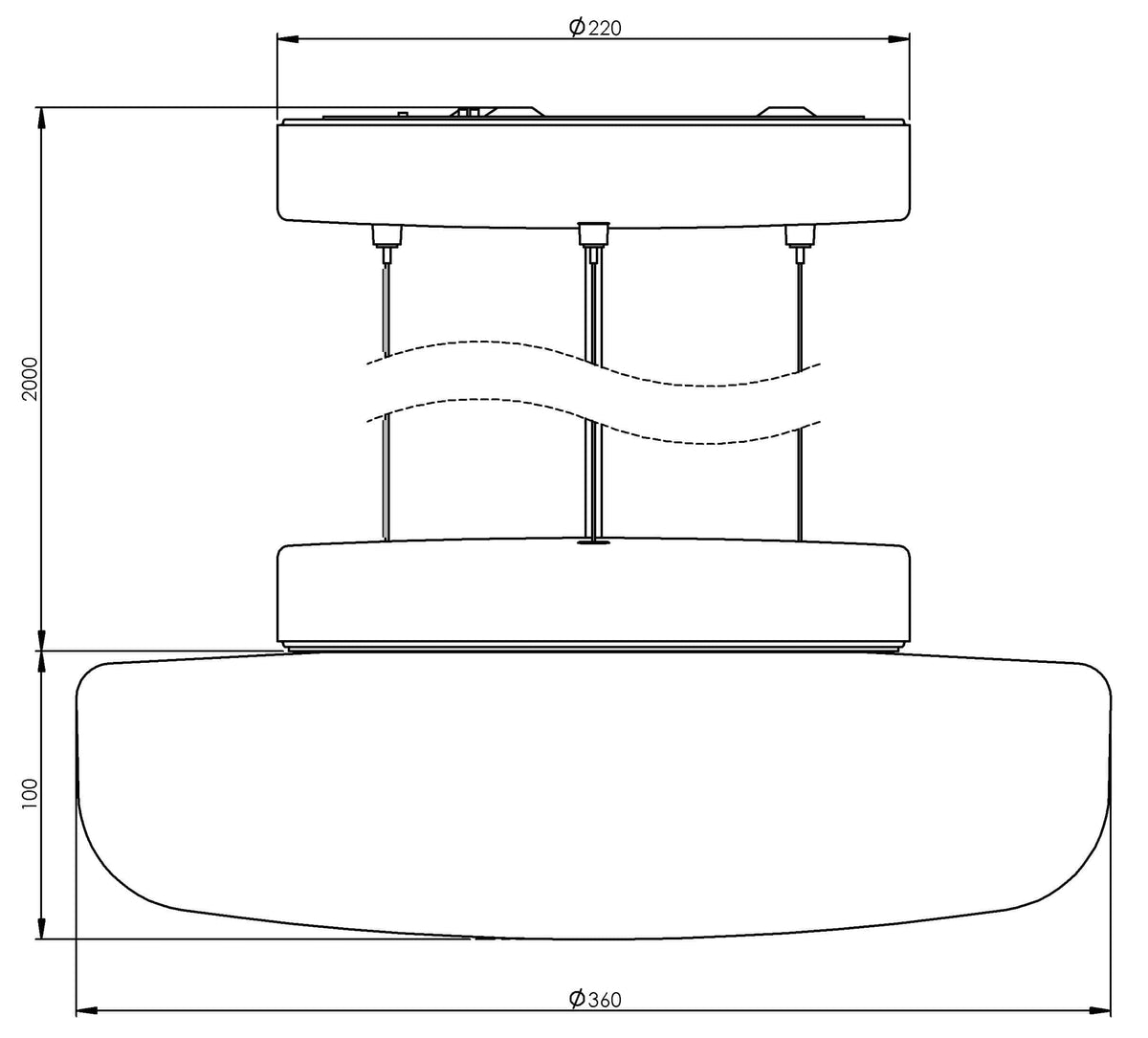 Massplan Solenne Pendant 360/140 Porzellan Pendelleuchte E27 IP20  | Ifö Electric
