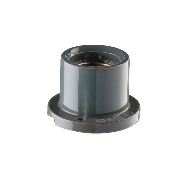 Ersatzteil Lampenfassung E27 glasiert mit Klemmhülsen für Polschrauben | Ifö Electric Grau