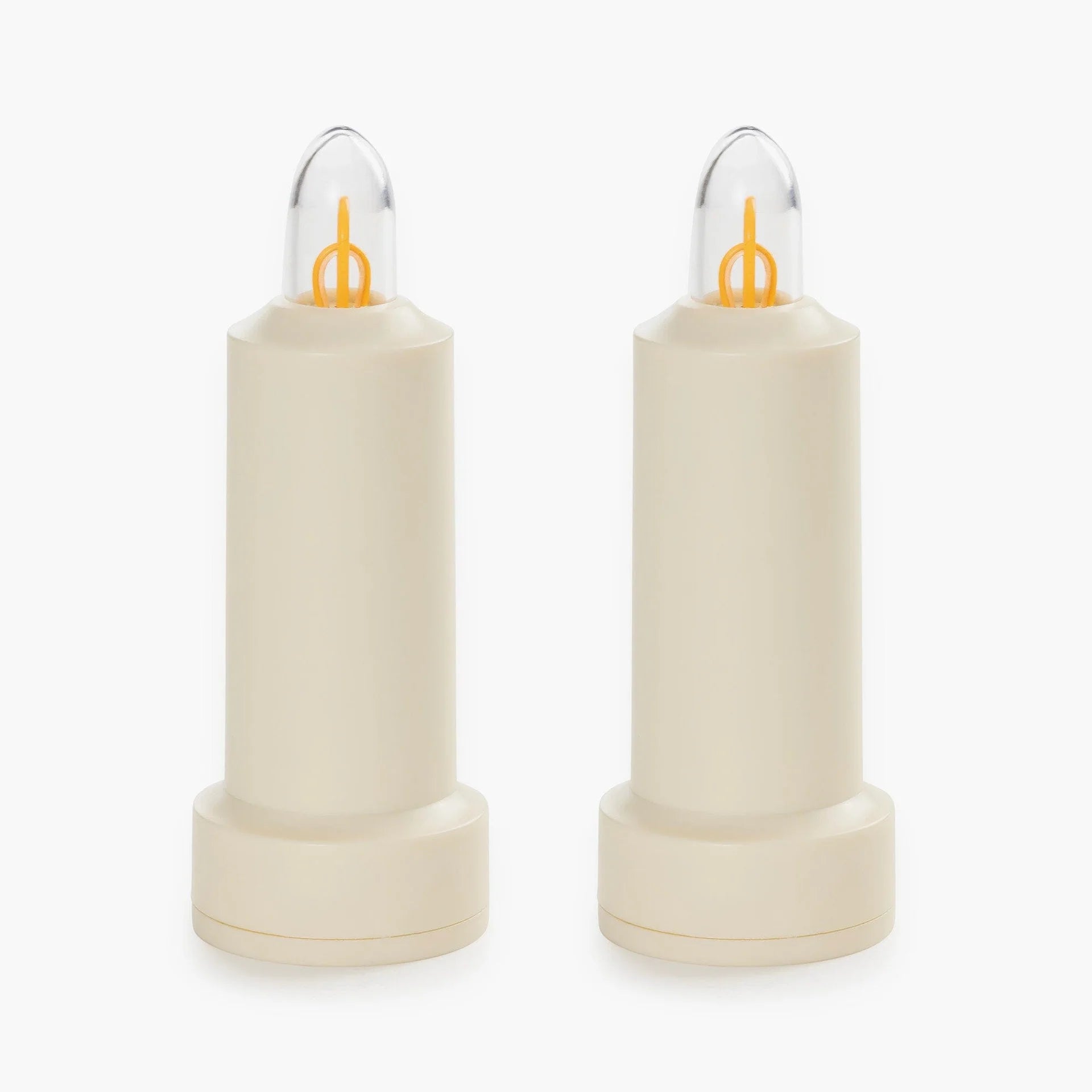 Zwei Flameless Candle LED Akku weiss