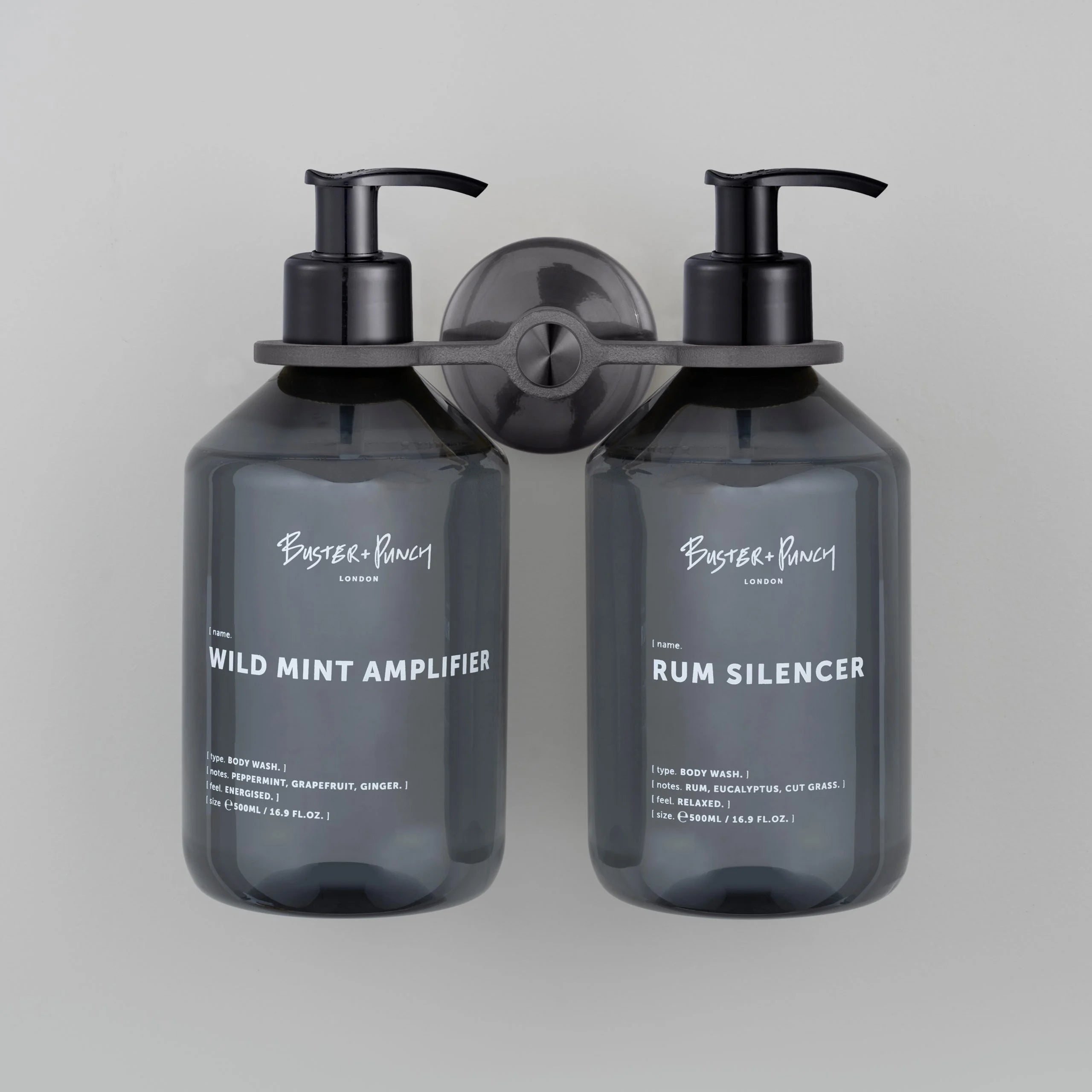 Seifenflaschenhalter «Cast» doppelt | Buster & Punch Gunmetal