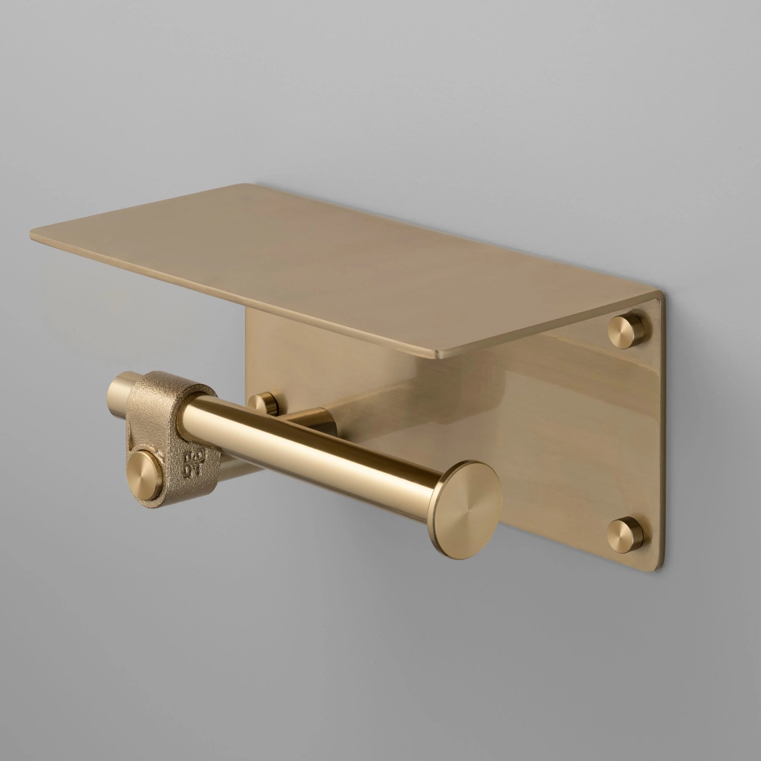 Toilettenpapierhalter «Cast»  mit Ablage | Buster & Punch Brass