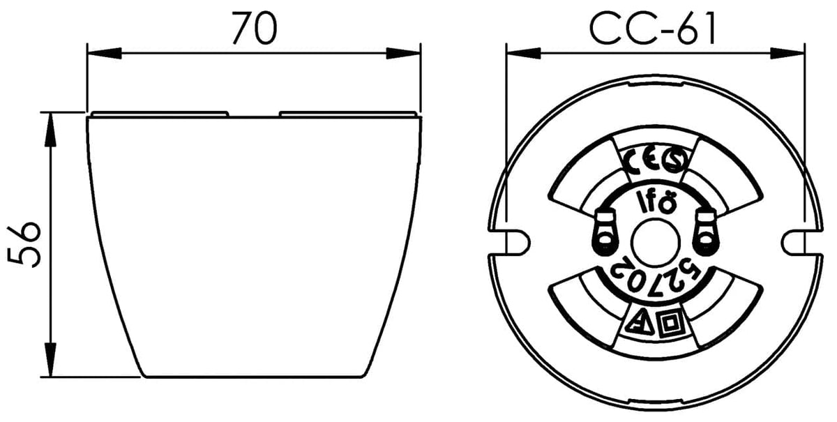 Massplan Porcelain socket E27, Basic white straight | Ifö Electric 