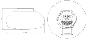 Massplan Applique et plafonnier Classic 265 E27 IP20 Ø99mm | Ifö Électrique 