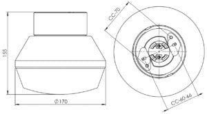 Massplan Applique et plafonnier classique Ifökupa E27 IP20 Ø84,5mm blanc | Ifö Électrique 