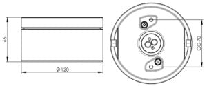 Massplan Cool high Wand-/ Deckenleuchte – Porzellanleuchte GX53 IP44 | Ifö Electric