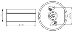 Massplan Cool low Wand-/ Deckenleuchte – Porzellanleuchte GX53 IP23 | Ifö Electric