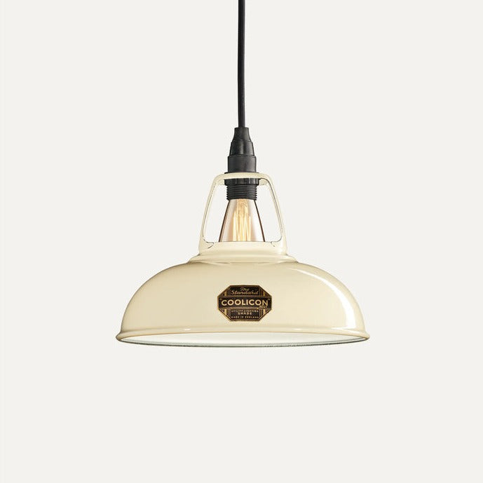 Coolicon pendant lamp with cream enamel shade