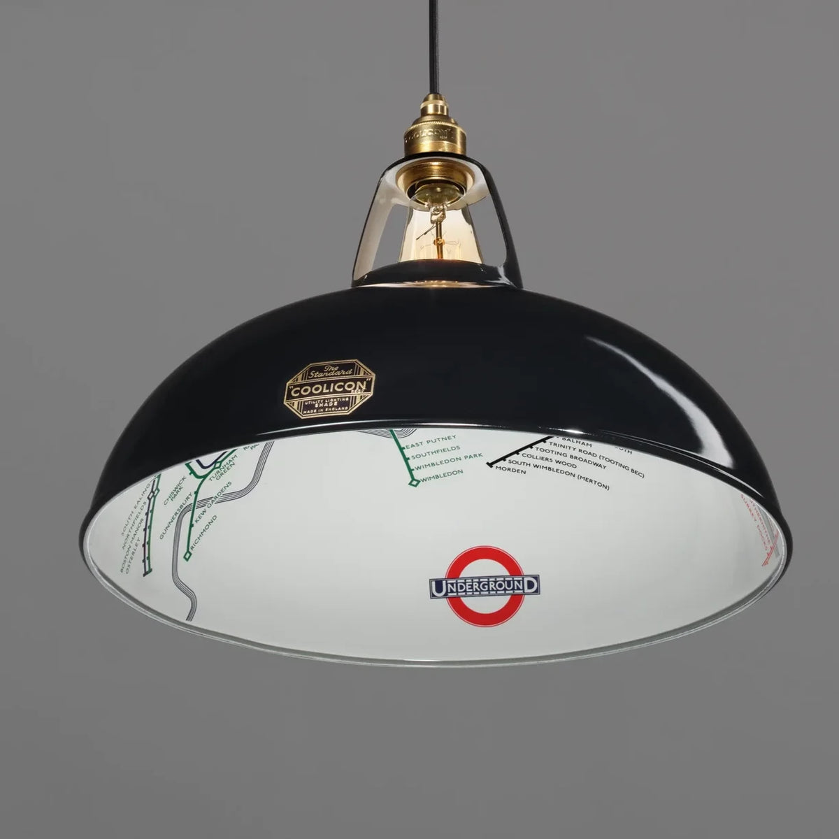Coolicon Lampenschirm in jet black london underground, online kaufen