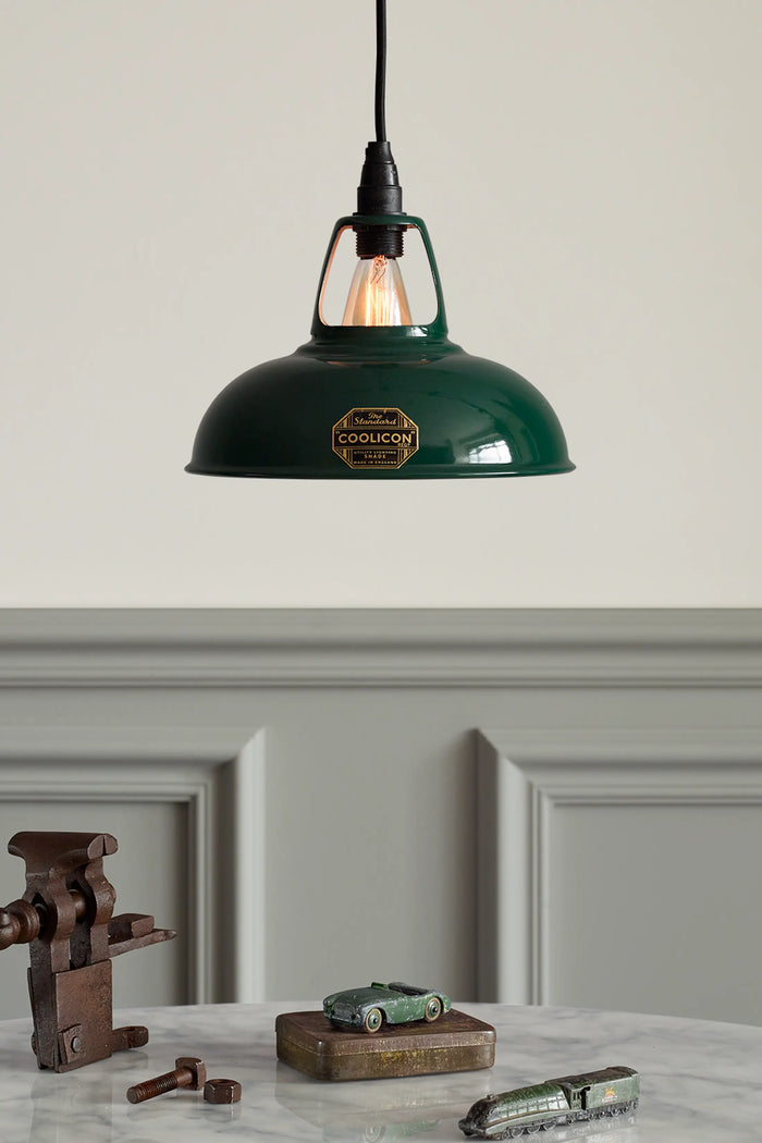 retro lampenschirm british racing green