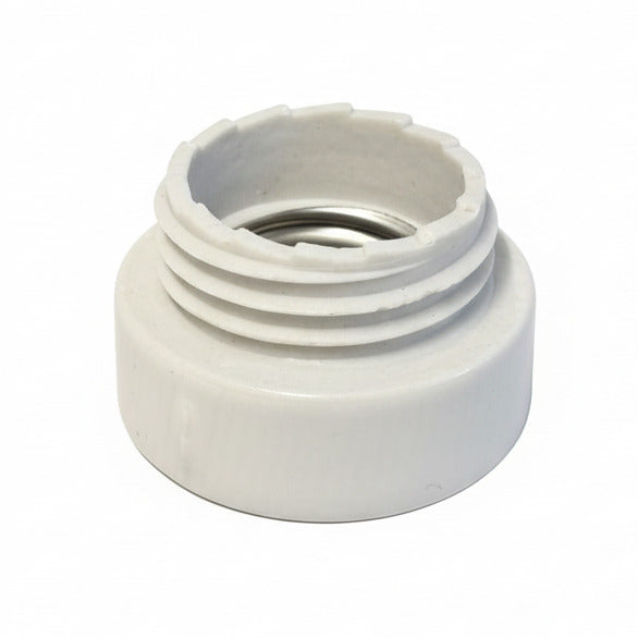Pièce de rechange : Bague douille E27 rétro en porcelaine, droite / biseautée