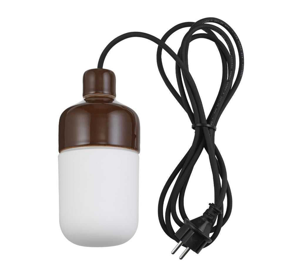 Suspension Ohm porcelaine 100/215 extérieur opale mate IP44 | Ifö Électrique 