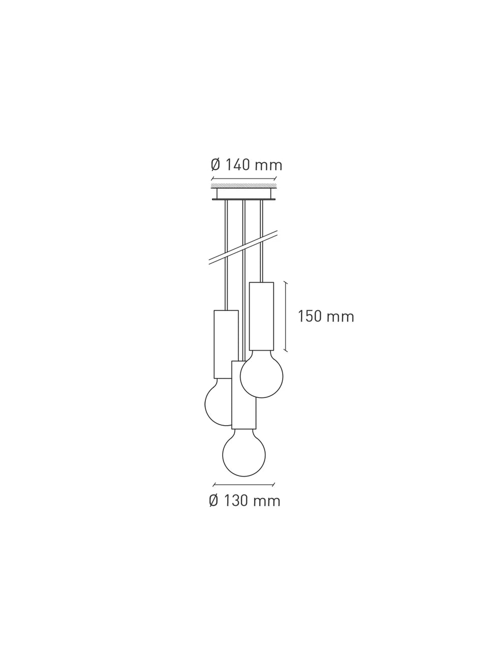 Massplan Ila Trio | Concrete Pendant Lights E27