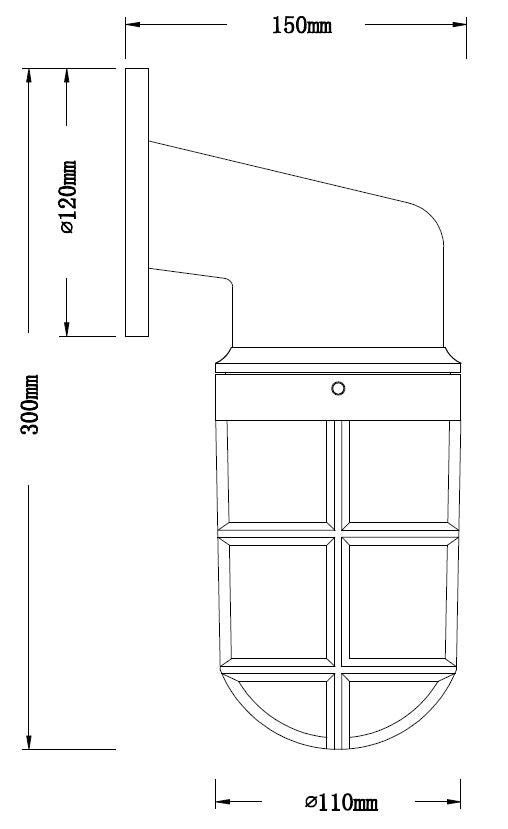 Massplan AHOI Nostalgische Schiffslaterne Wandleuchte Outdoor E27