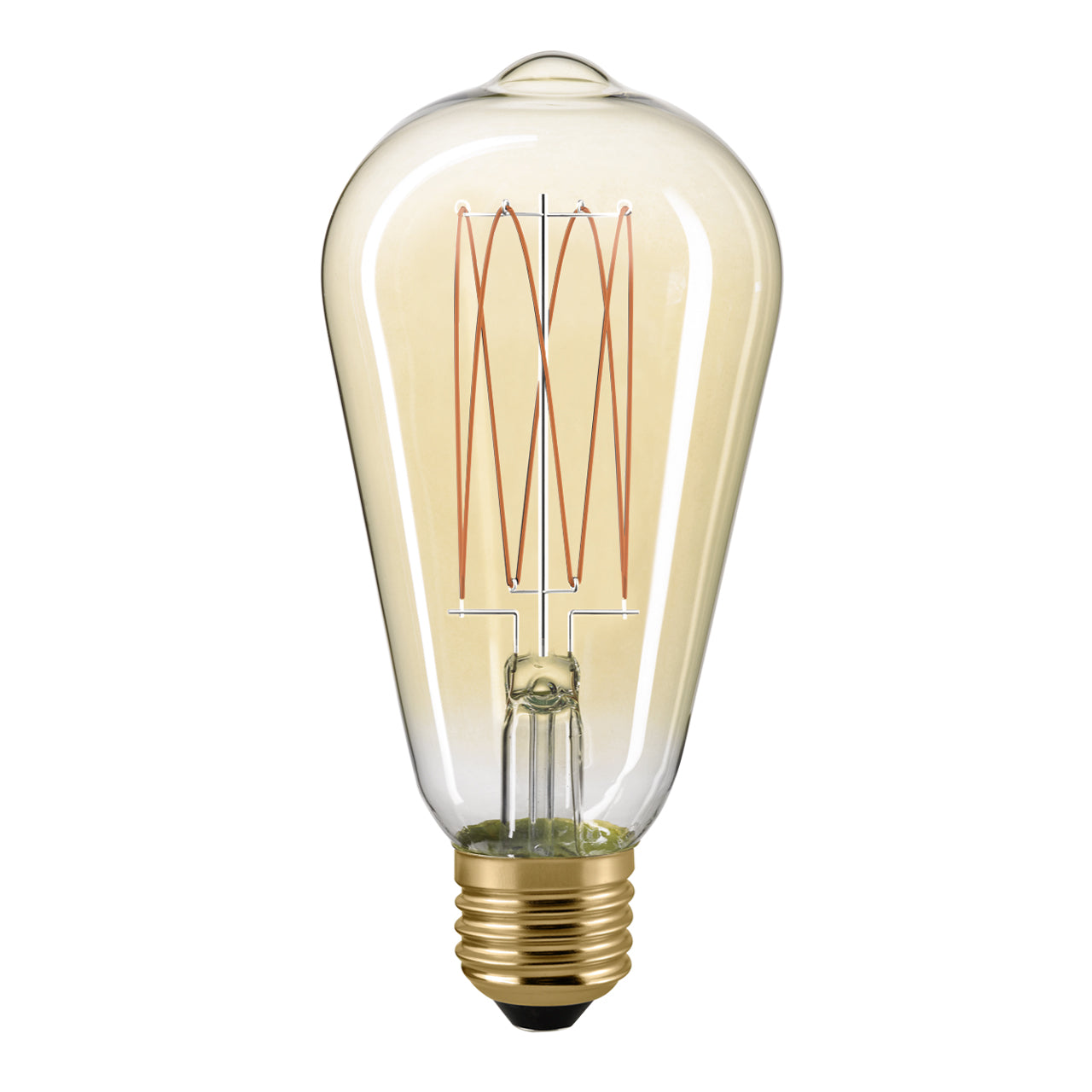 LED filament lightbulb | Spiral Teardrop E27