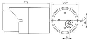 Massplan Light On with Shade wall/ceiling light E27 IP44 | Ifö Electric 
