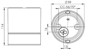 Massplan Ceiling lamp Light On Downlight IP44 GU10 | Ifö Electric 