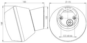Massplan Classic Ifökupa Wandleuchte E27 IP54 Ø84.5mm weiss | Ifö Electric