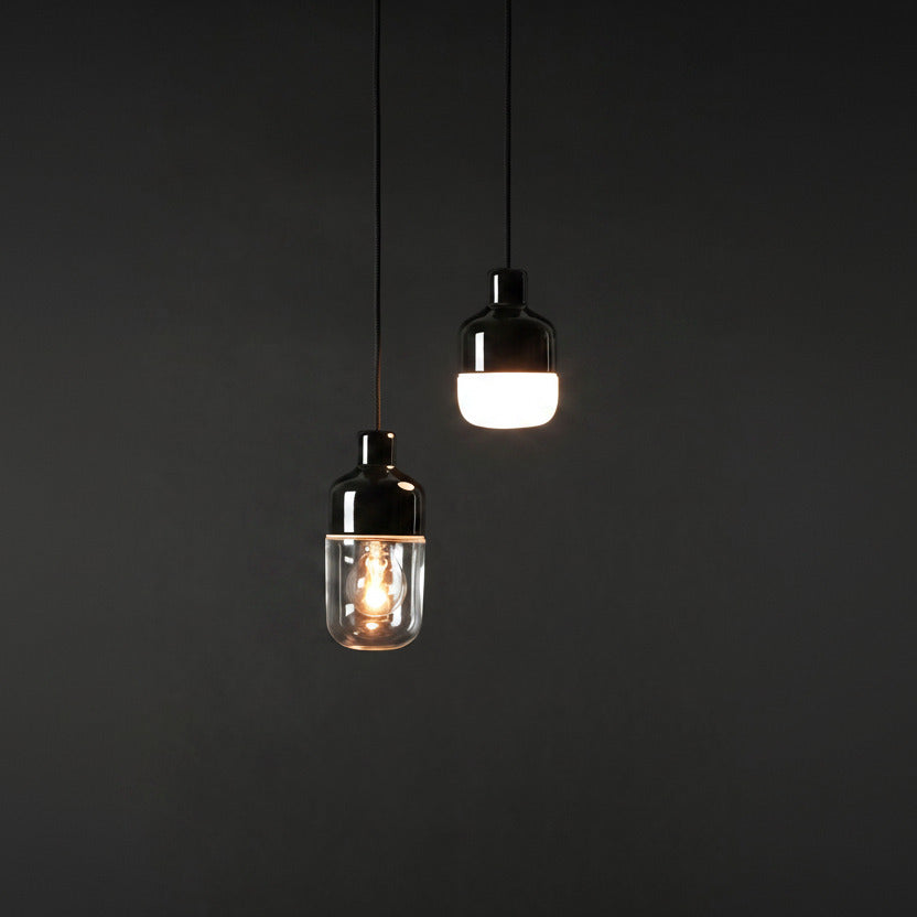 Ohm 100/155 Pendelleuchte Led 3000K schwarz matt opal | Ifö Electric
