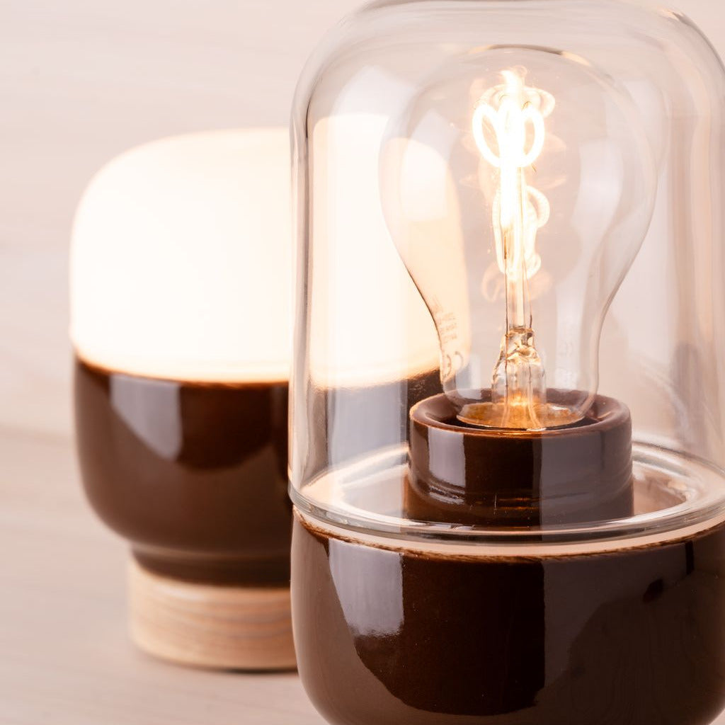 Table lamp Porcelain Ohm Table 100/190 Clear glass IP20 | Ifö Electric