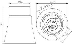 Massplan Open Anna porcelain lamp matt opal E27 IP21 | Ifö Electric 