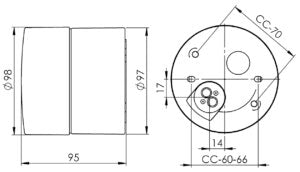 Massplan Wall light Opus 100/100 Sauna G9 – Porcelain light IP44 | Ifö Electric 