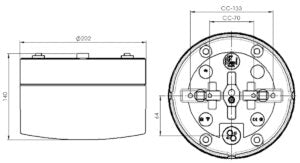 Massplan Opus 200/140 Sauna E27 wall/ceiling light matt opal Ø 185.5 – porcelain light IP44 | Ifö Electric 
