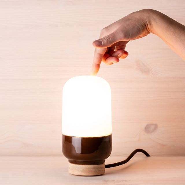 Lampe de table en porcelaine Ohm Table 100/190 opale mate IP20 | Ifö Électrique