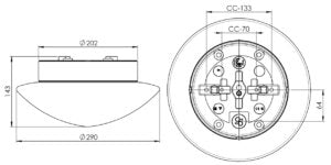 Massplan Contrast Solhem Sauna Wand-/ Deckenleuchte Porzellanleuchte IP44 E27 | Ifö Electric