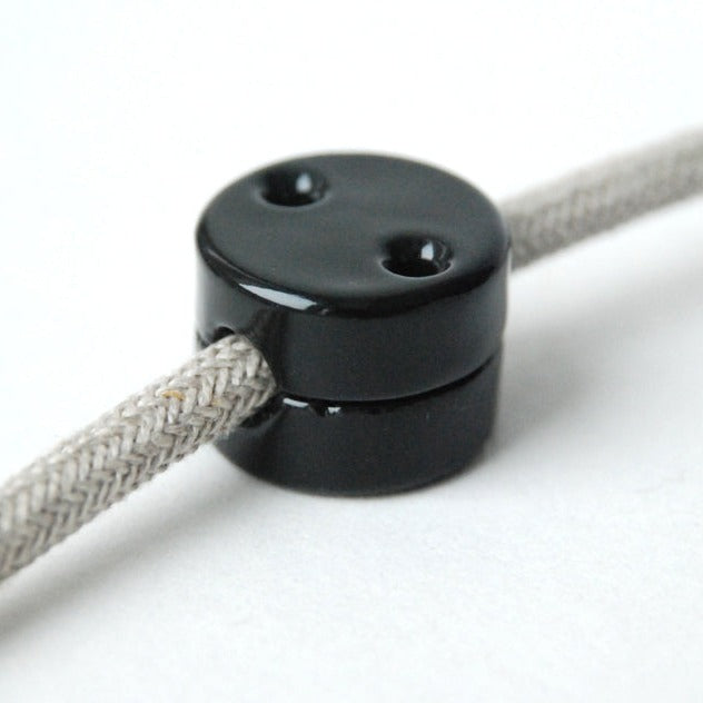 Kabelhalter Porzellan für 3x1.5mm Textilkabel