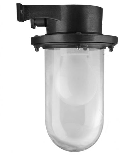 Messingleuchte E27, IP64 in Schwarz