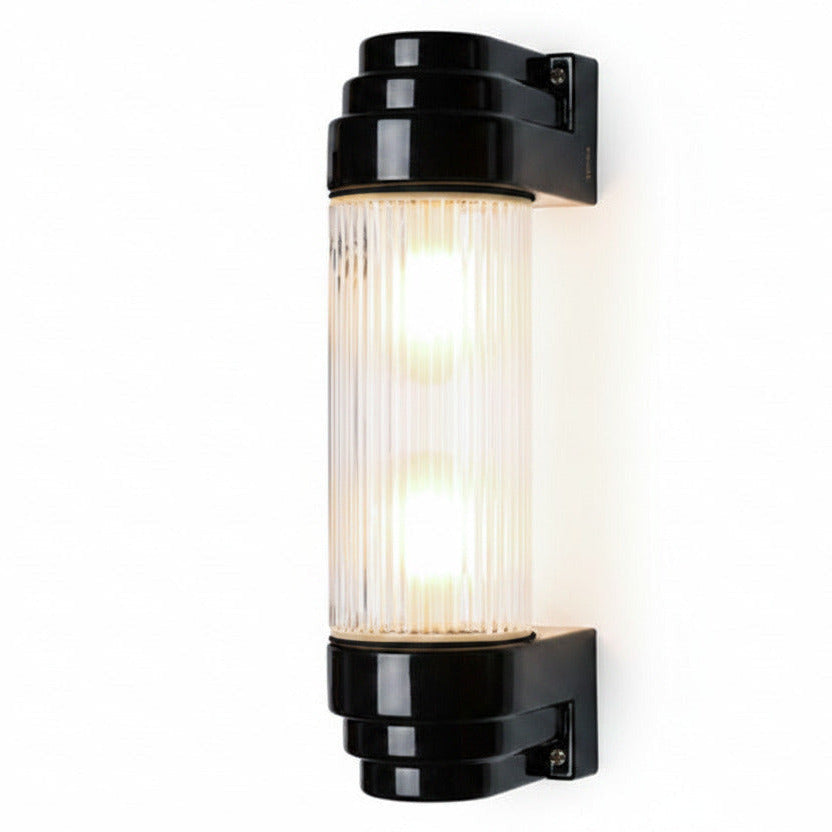 Wandleuchte Art-déco Porzellan Cassis IP44 2xE27