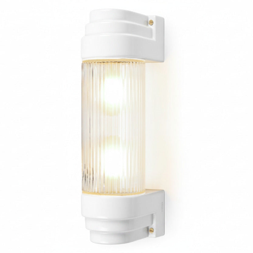 Wandleuchte Art-déco Porzellan Cassis IP44 2xE27