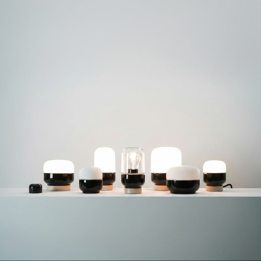 Lampe de table en porcelaine Ohm Table 100/190 opale mate IP20 | Ifö Électrique