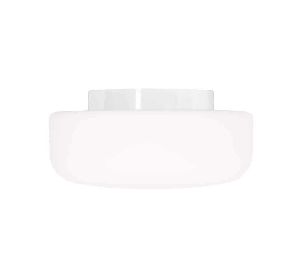 Ifö Electric Solenne 360/175 LED DALI 3000K in weissem Porzellan mit matt opalem Glas, IP44 für Innen und Aussen, Ø360mm, 17W DALI dimmbar, von Kauppi & Kauppi designed