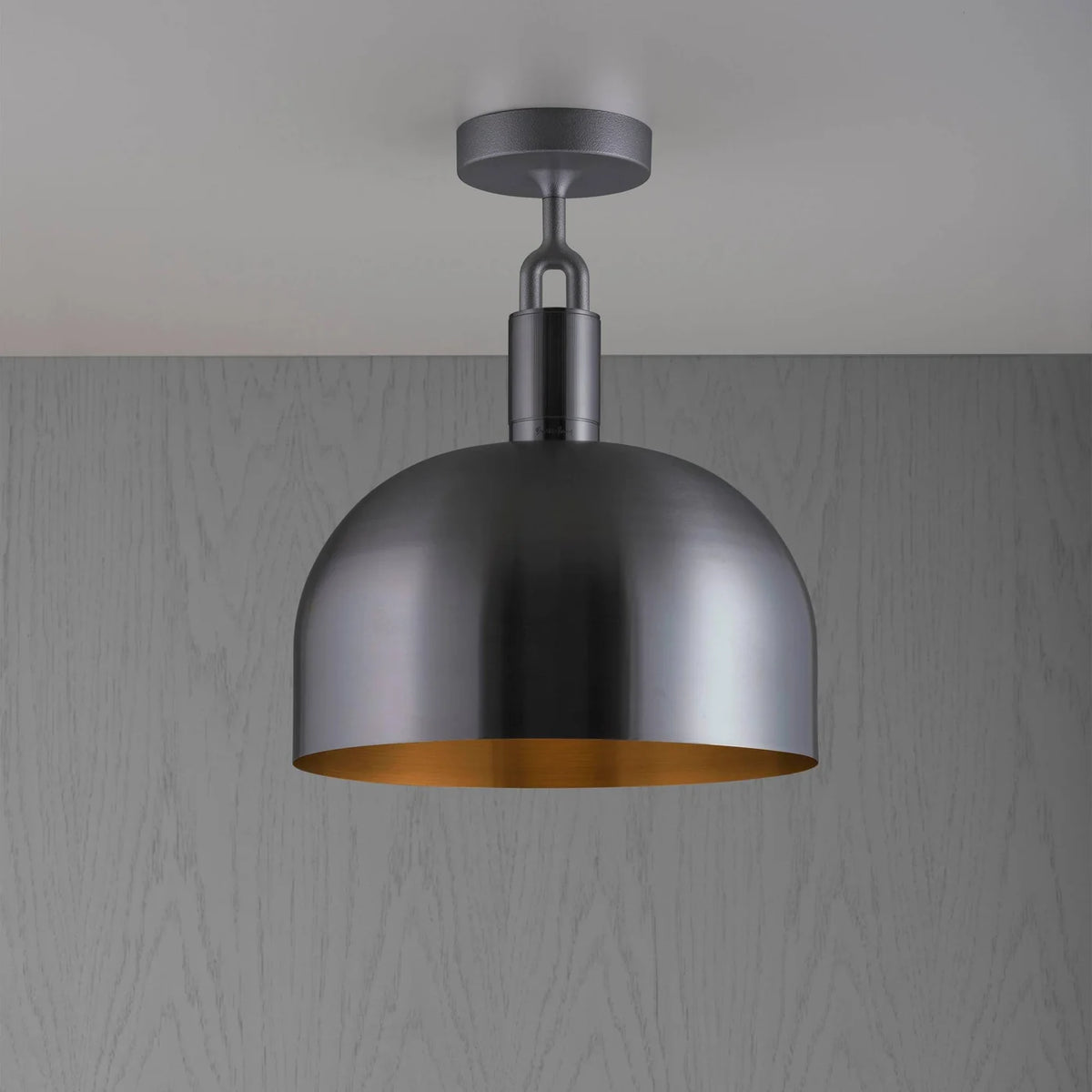 Buster + Punch Forked Deckenleuchte Large in Gun Metal mit Metallschirm