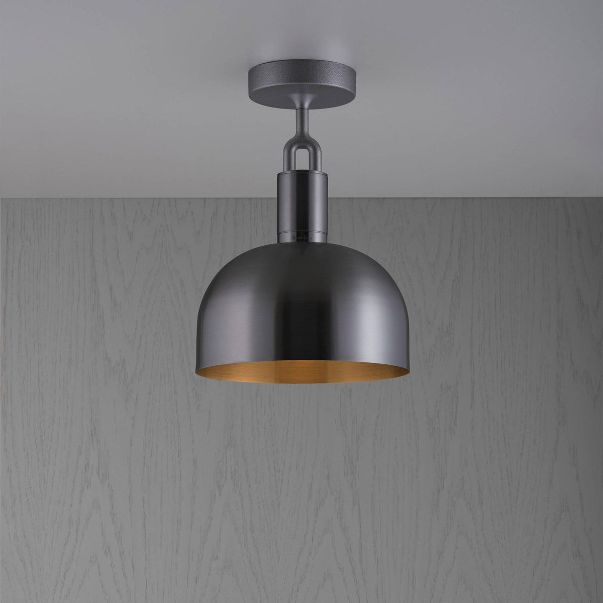 Buster + Punch Forked Deckenleuchte Medium in Gun Metal mit Metallschirm