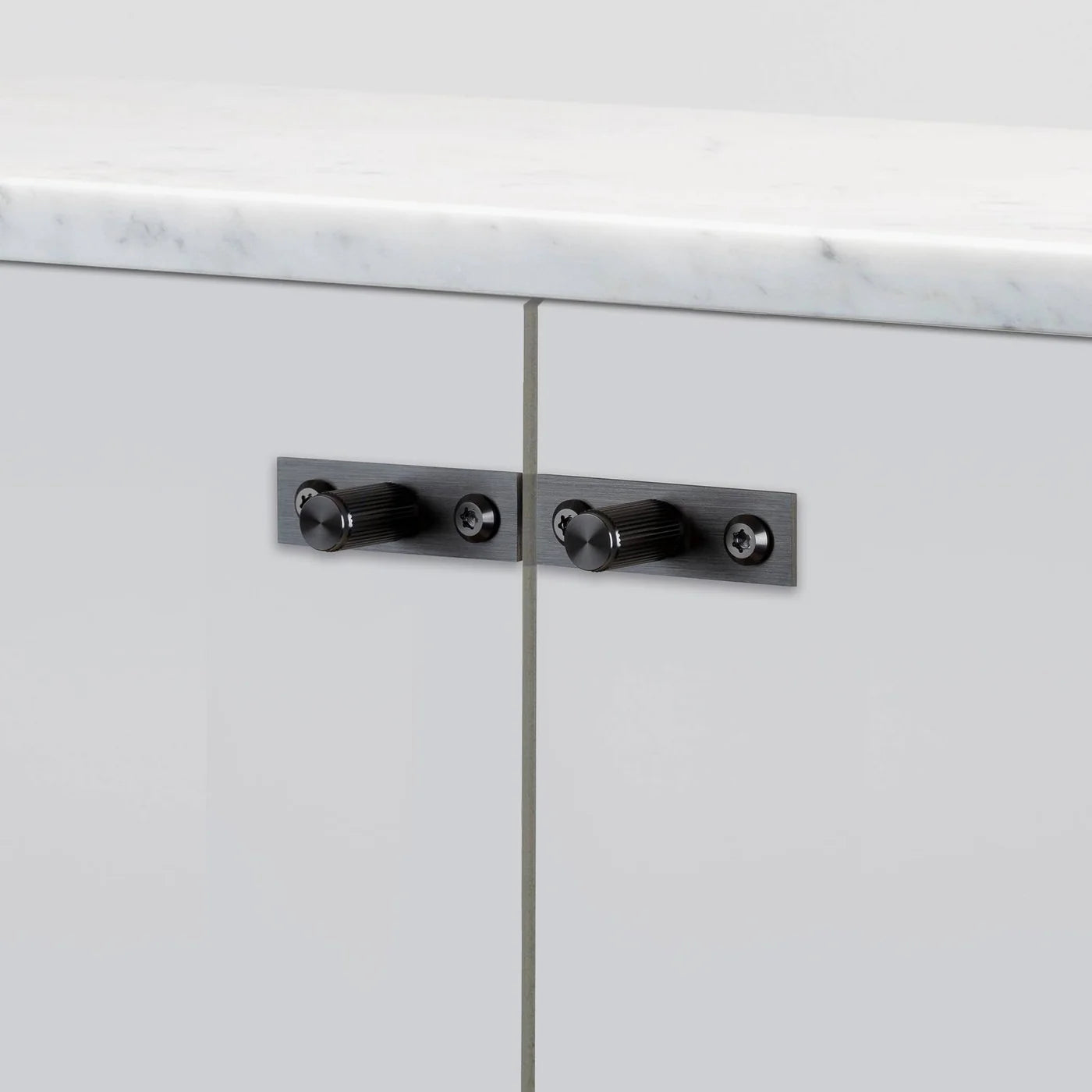 Bouton de porte linéaire avec plaque courte, lot de 2 