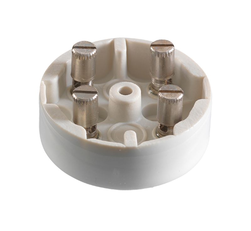 Abzweigdose Porzellan rund 55mm | Ifö Electric weiss Sockel Innensicht