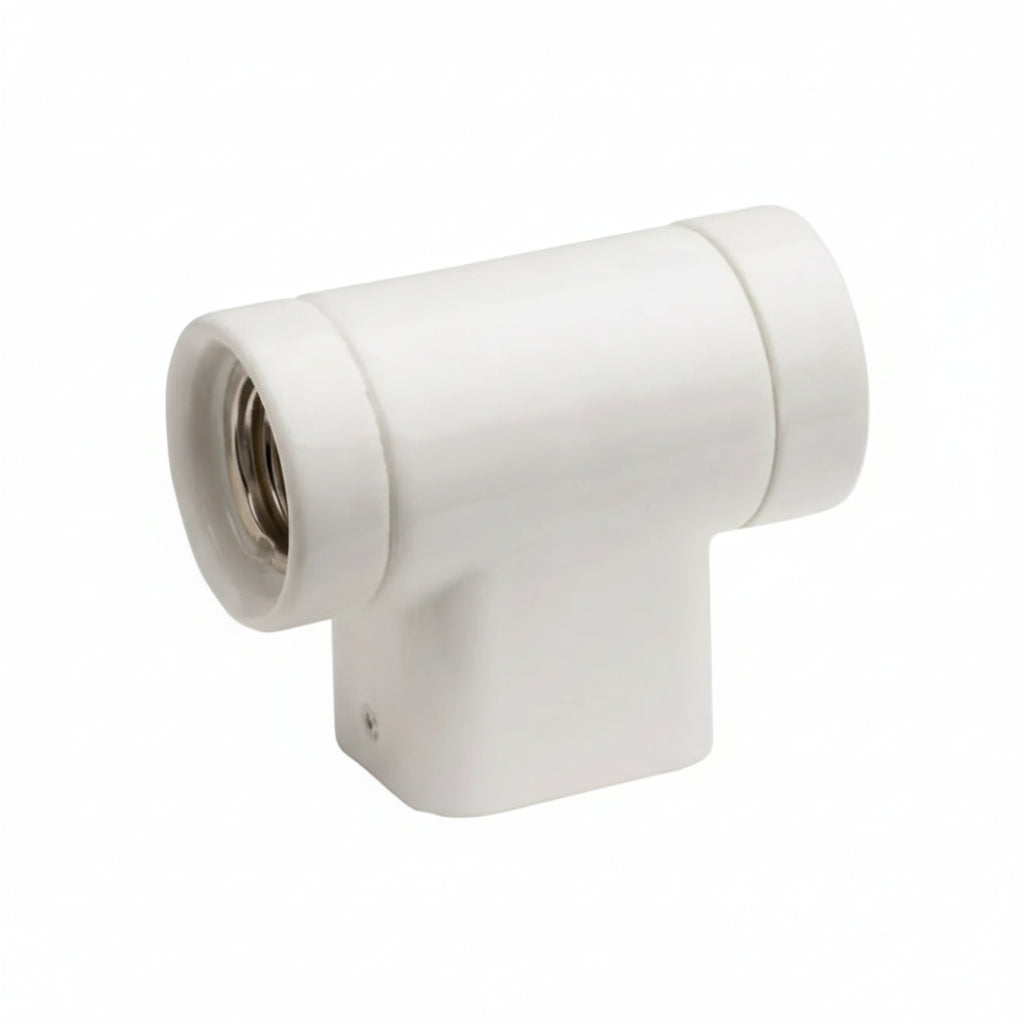 Aufbaufassung Doppelwand-/Deckenleuchte Porzellan  | 2x E27 weiss