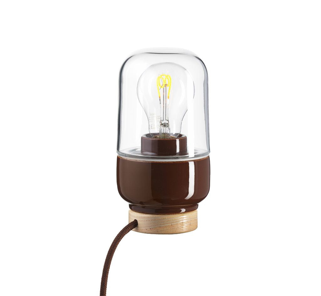 Table lamp Porcelain Ohm Table 100/190 Clear glass IP20 | Ifö Electric