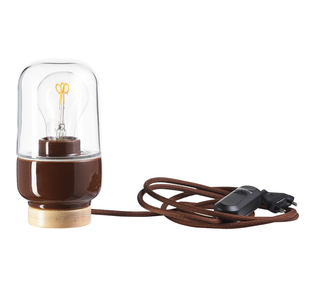 Table lamp Porcelain Ohm Table 100/190 Clear glass IP20 | Ifö Electric