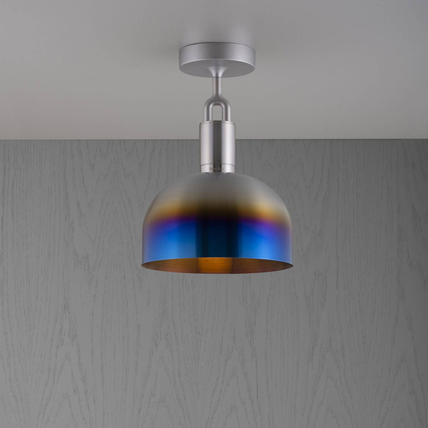 Buster + Punch Forked Deckenleuchte Medium in Burnt Steel mit Metallschirm